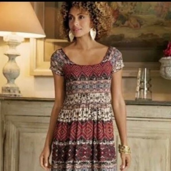 Soft Surroundings Macelo Merlot Bohemian Style Maxi Dress - Picture 2 of 11